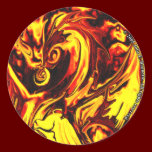 Fire Spirit Round Sticker stickers