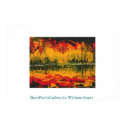 Fire Sunset Finger Painting posters