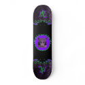 Fire Tiger Purple Skateboard by calroofer Fire Tiger Purple Skateboard