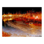 Fire Trees & Black Skies Poster