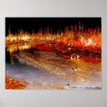 Fire Trees & Black Skies Poster