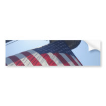 Fire Truck American Flag Aerial Tower Bumper Sticker