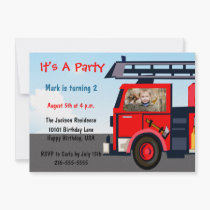 Fire Truck Birthday Invitation invitations