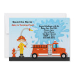 Fire Truck Birthday Party Invitation