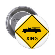 Fire Truck Crossing Highway Sign Buttons