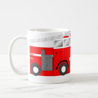 Fire truck mug
