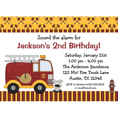 Truck Party Invitations