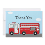 Fire Truck Thank You Card invitations