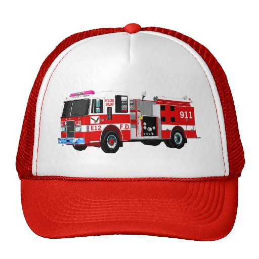 fire-truck-trucker-hat-zazzle