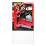 Fire Truck With Fireman's Uniform Photo Card Template