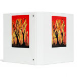 Fire v1 Spray Paint Painting w burnt trees Vinyl Binders