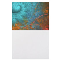 "Fire VS Ice" Fractal Art Stationery