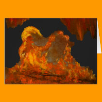 Fire with Jester Oil Painting cards