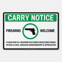 Firearm Friendly Signs