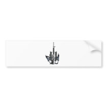 Firearm Middle Finger Bumper Sticker