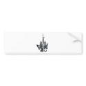 Firearm Middle Finger bumper stickers