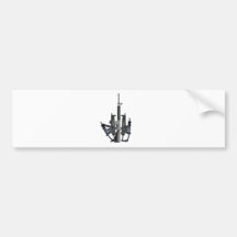 Firearm Middle Finger Bumper Sticker