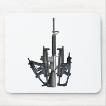 Firearm Middle Finger Mousepads