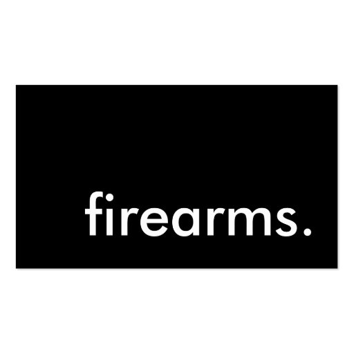 firearms. business card template