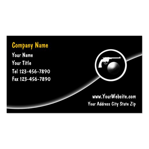 Firearms Business Cards (front side)