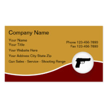 Firearms Business Cards