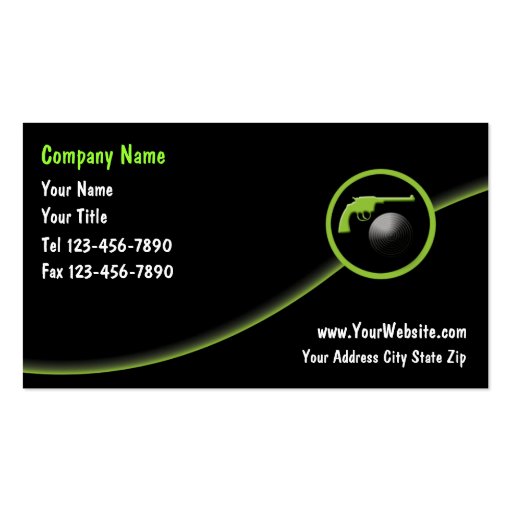 Firearms Business Cards (front side)