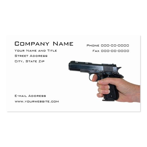 Firearms Dealer  Business Card (front side)