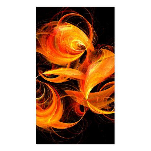 Fireball Abstract Art Business Card (front side)