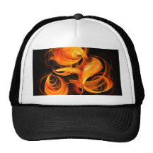 Fireball Abstract Art Hat