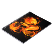 Fireball Abstract Art Notebook