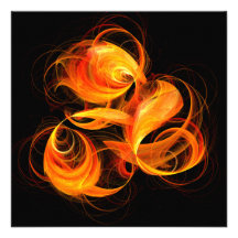 Fireball Abstract Art Personalized Invites