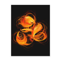 Fireball Abstract Art Postcard