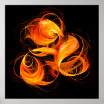 Fireball Abstract Art Print
