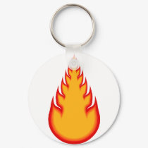 Fireball Graphics: Fire Ball: Flames keychains