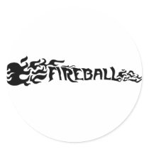 Fireball Round Stickers
