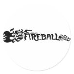 Fireball Round Stickers