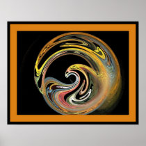 firebird, phoenix, orange, eagle, hawk, fractal, apophysis, art, paint, paintshop, graphics, design, wall, deco, decor, flower, butterfly, flowers, butterflies, birds, bird, swirls, colorful, color, line, abstract, fairy, fantasy, painting, fire, flame, flames, fractals, geometric, Poster with custom graphic design