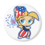 Firecracker Hula Girl Magnet