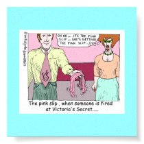 Fired From Victoria Secret Cartoon Canvas Print