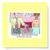 Fired From Victoria Secret Cartoon Poster posters by beardiethor123 Fired From Victoria Secret Cartoon Poster posters