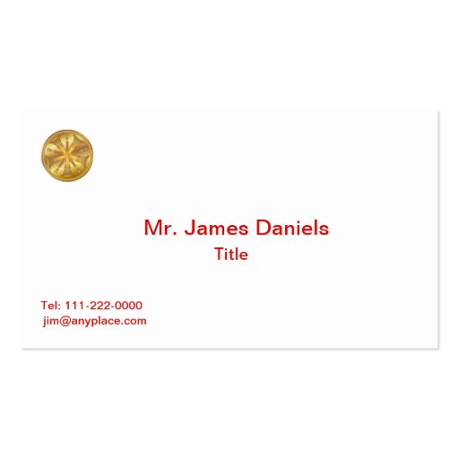 Firefighter 5 Bugle Gold Medallion Business Cards