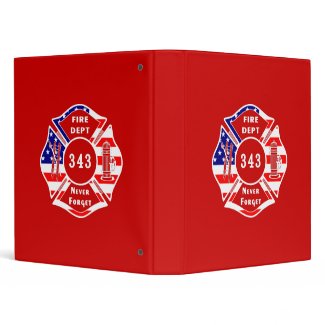 Firefighter 9/11 Never Forget 343 binder