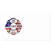 Firefighter 9/11 Never Forget 343 Business Card Templates