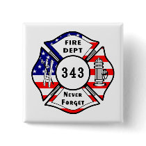 Firefighter 9/11 Never Forget 343 Pins