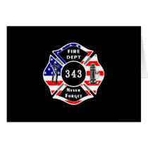 Firefighter 9/11 Never Forget 343 Card