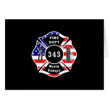 Firefighter 9/11 Never Forget 343 Card