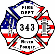 Firefighter 9/11 Never Forget 343 Acrylic Cut Out