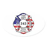 Firefighter 9/11 Never Forget 343 Stickers
