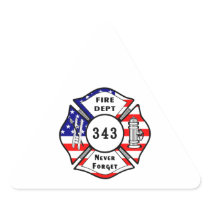 Firefighter 9/11 Never Forget 343 Stickers