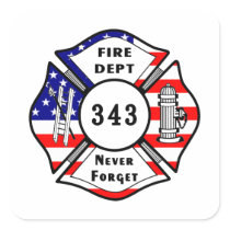 Firefighter 9/11 Never Forget 343 Sticker
